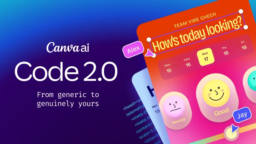 Canva Code wordmark logo, Canva's AI-powered vibe-coding tool